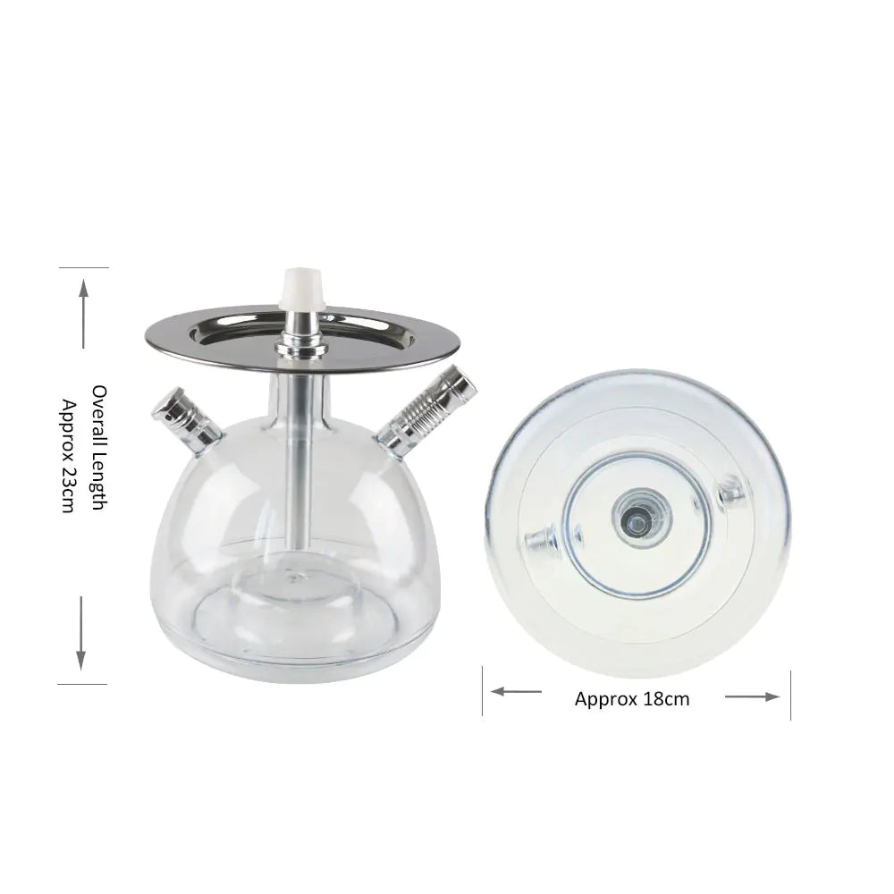 Arabian Shisha Set with Acrylic Hookah and Bowl