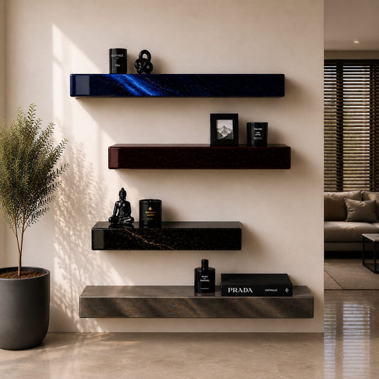 Custom Epoxy Resin Floating Shelves