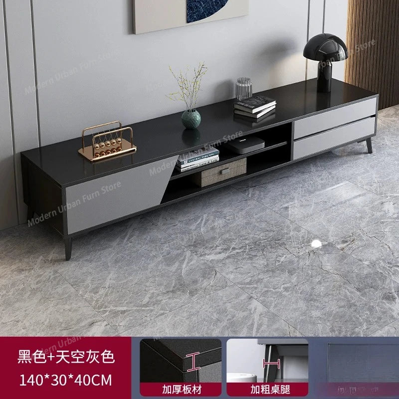 Black Storage Tv Stand Premium Simple Luxury Minimalist Tv Cabinet Simple Stylish Mobili Per La Casa Living Room Furniture
