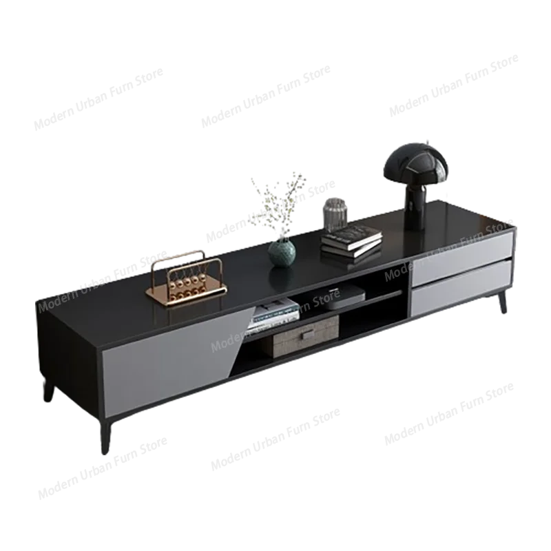 Black Storage Tv Stand Premium Simple Luxury Minimalist Tv Cabinet Simple Stylish Mobili Per La Casa Living Room Furniture