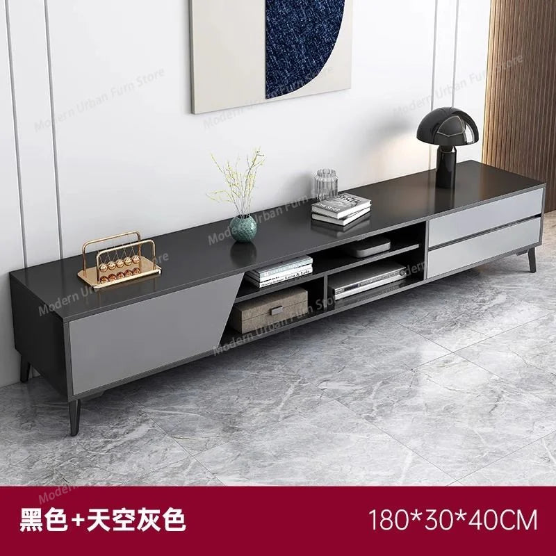 Black Storage Tv Stand Premium Simple Luxury Minimalist Tv Cabinet Simple Stylish Mobili Per La Casa Living Room Furniture