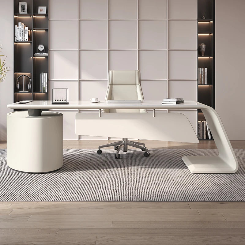 Nordic Sintered Stone office table Computer desk escritorios de habitación Modern Minimalism white bureaux de travail furniture