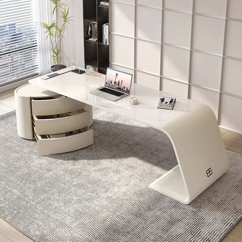 Nordic Sintered Stone office table Computer desk escritorios de habitación Modern Minimalism white bureaux de travail furniture