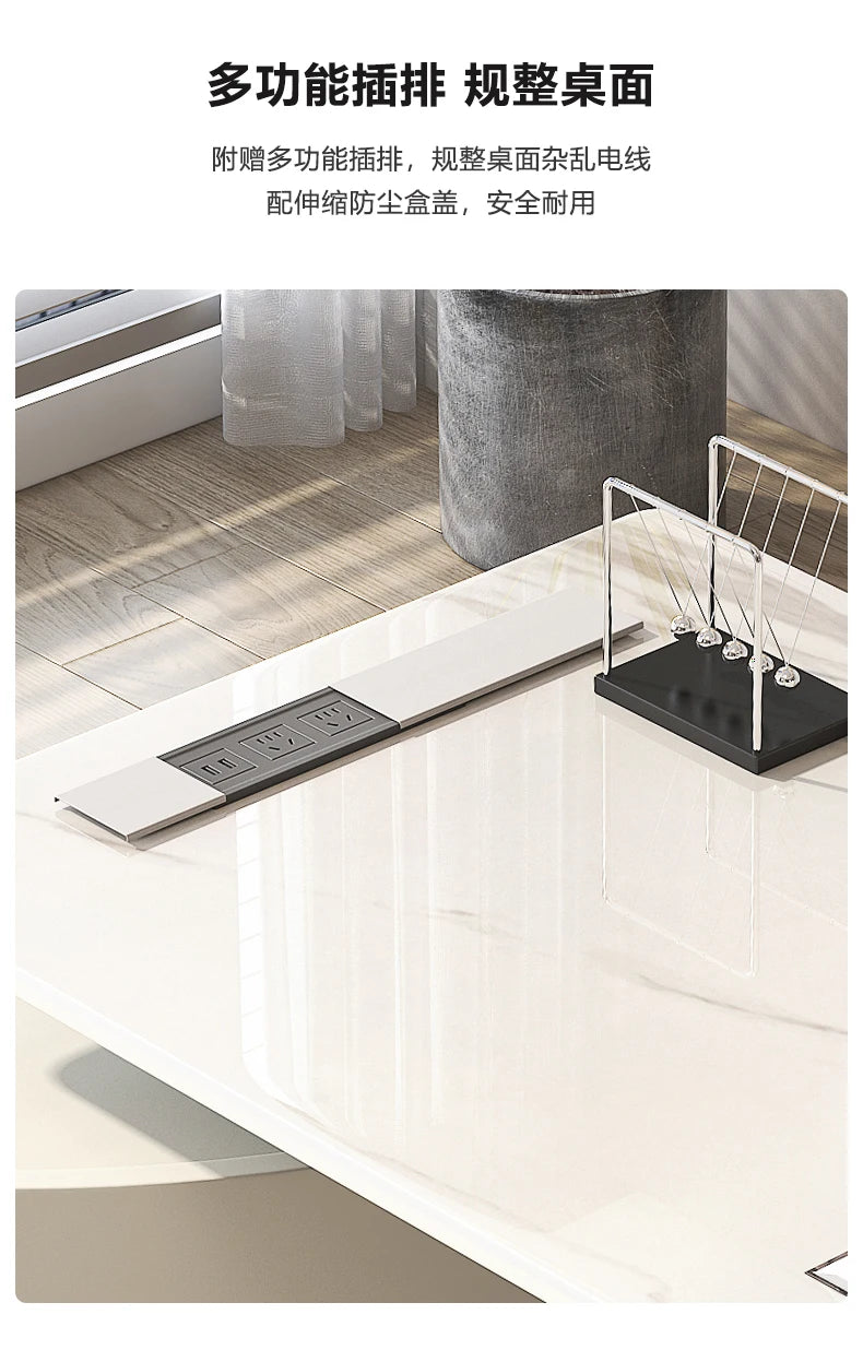 Nordic Sintered Stone office table Computer desk escritorios de habitación Modern Minimalism white bureaux de travail furniture
