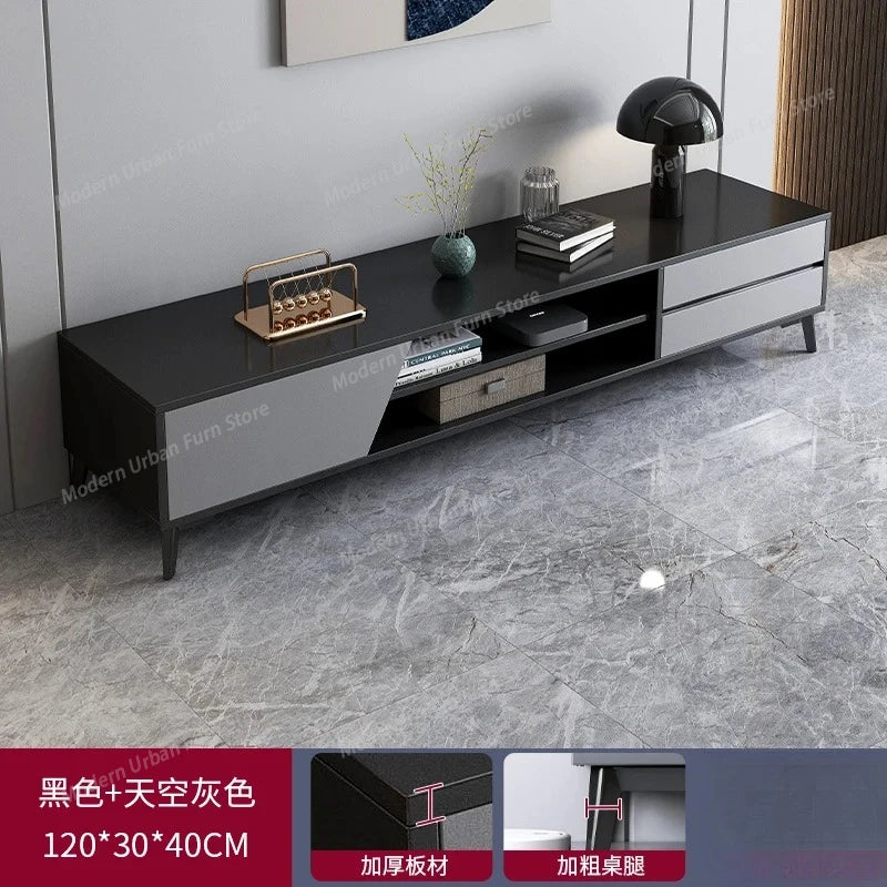 Black Storage Tv Stand Premium Simple Luxury Minimalist Tv Cabinet Simple Stylish Mobili Per La Casa Living Room Furniture