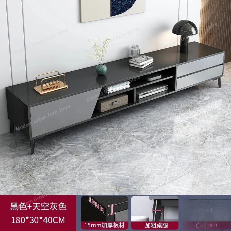 Black Storage Tv Stand Premium Simple Luxury Minimalist Tv Cabinet Simple Stylish Mobili Per La Casa Living Room Furniture