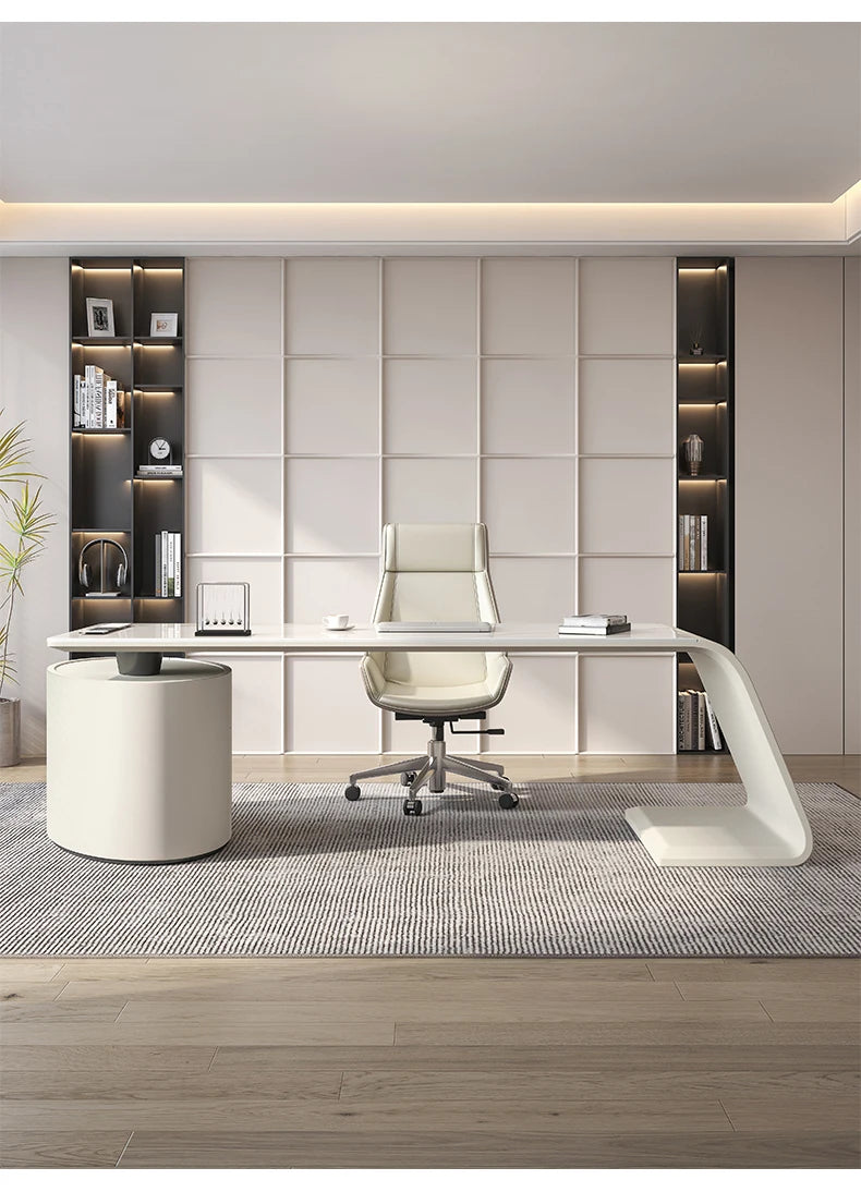Nordic Sintered Stone office table Computer desk escritorios de habitación Modern Minimalism white bureaux de travail furniture