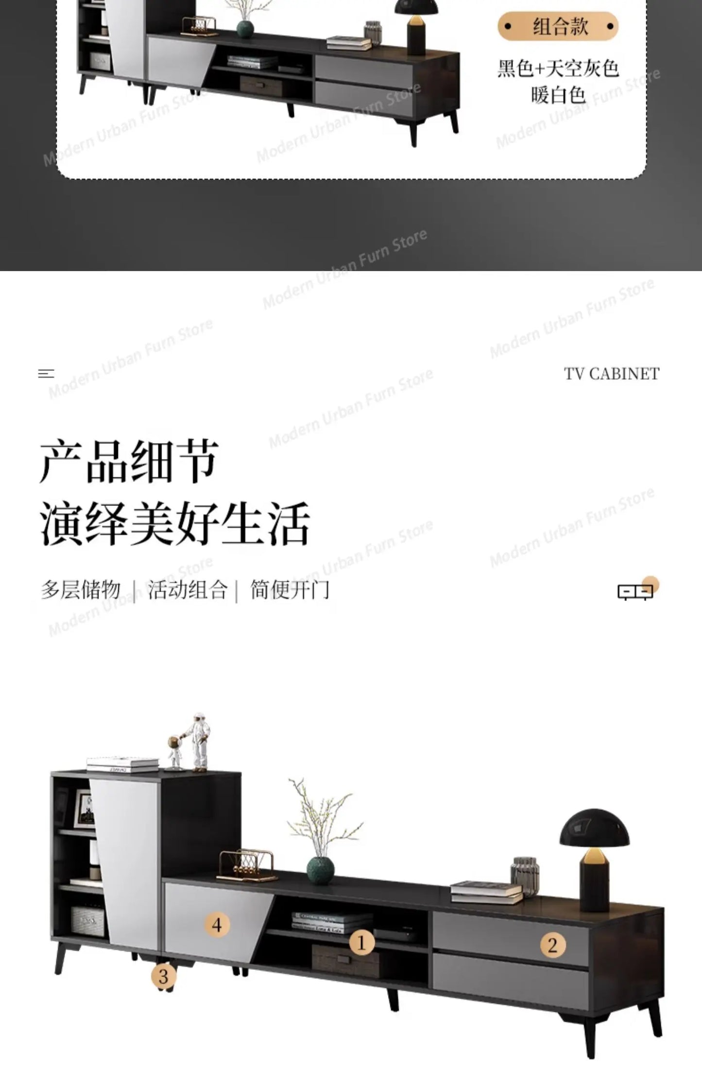 Black Storage Tv Stand Premium Simple Luxury Minimalist Tv Cabinet Simple Stylish Mobili Per La Casa Living Room Furniture