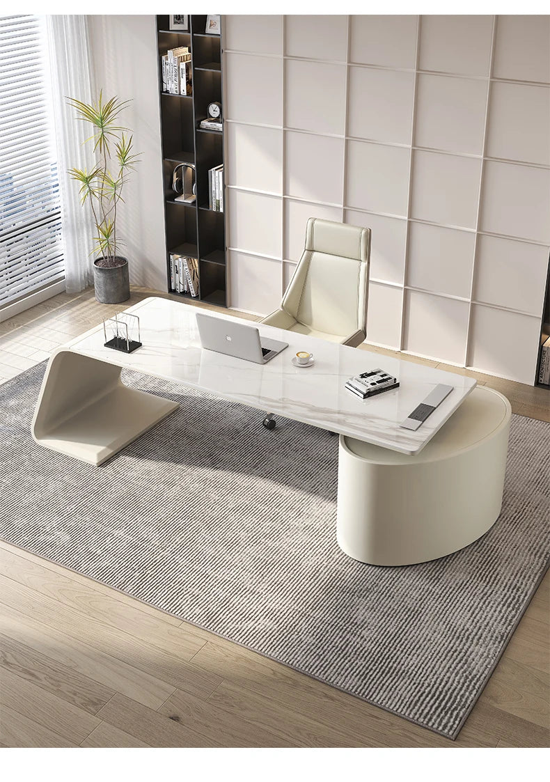 Nordic Sintered Stone office table Computer desk escritorios de habitación Modern Minimalism white bureaux de travail furniture