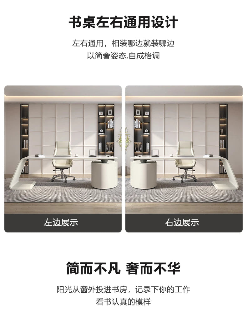 Nordic Sintered Stone office table Computer desk escritorios de habitación Modern Minimalism white bureaux de travail furniture