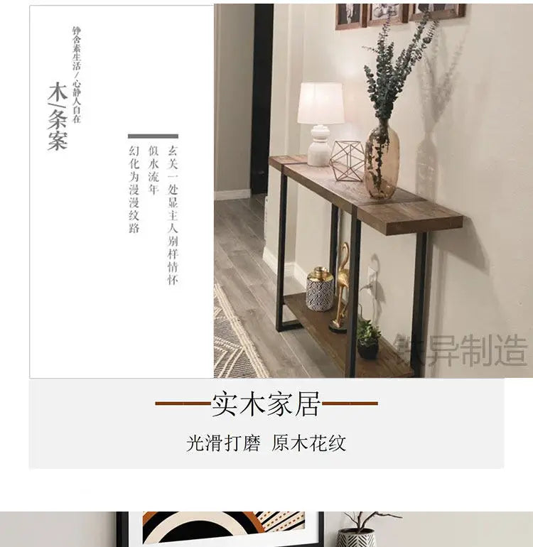 Minimalist Rustic Console Tables Narrow Design Premium Trendy Console Tables Classic Vintage Console Entrée Meuble Furniture