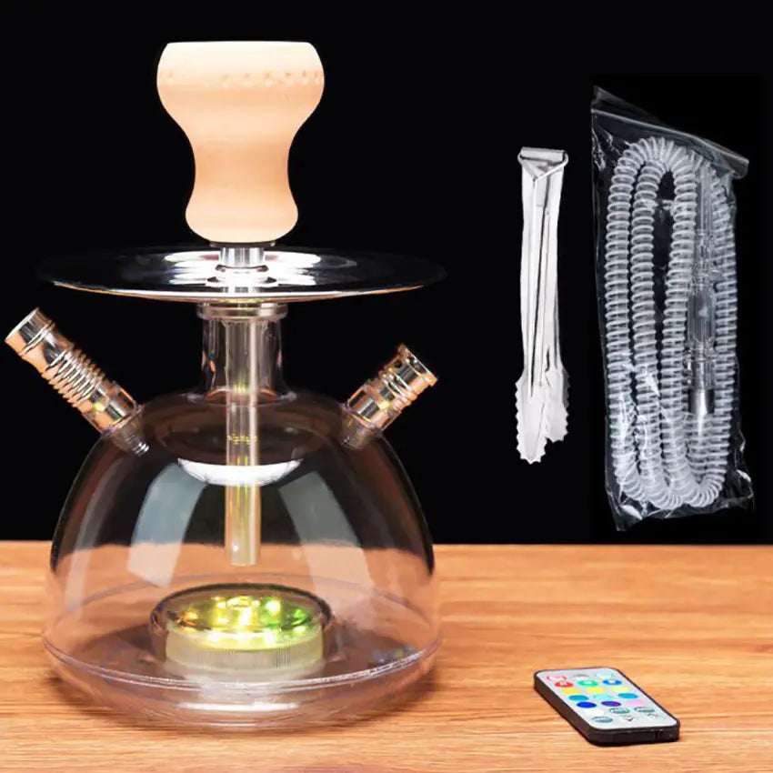 Arabian Shisha Set with Acrylic Hookah and Bowl
