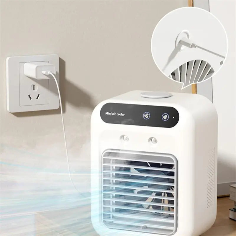 “Portable 3-in-1 Air Cooler Fan – Mini AC for Room, Office & Car | Fast Cooling + Humidifier | Ships from USA 🇺🇸 | TikTok & Amazon Hot Seller!”